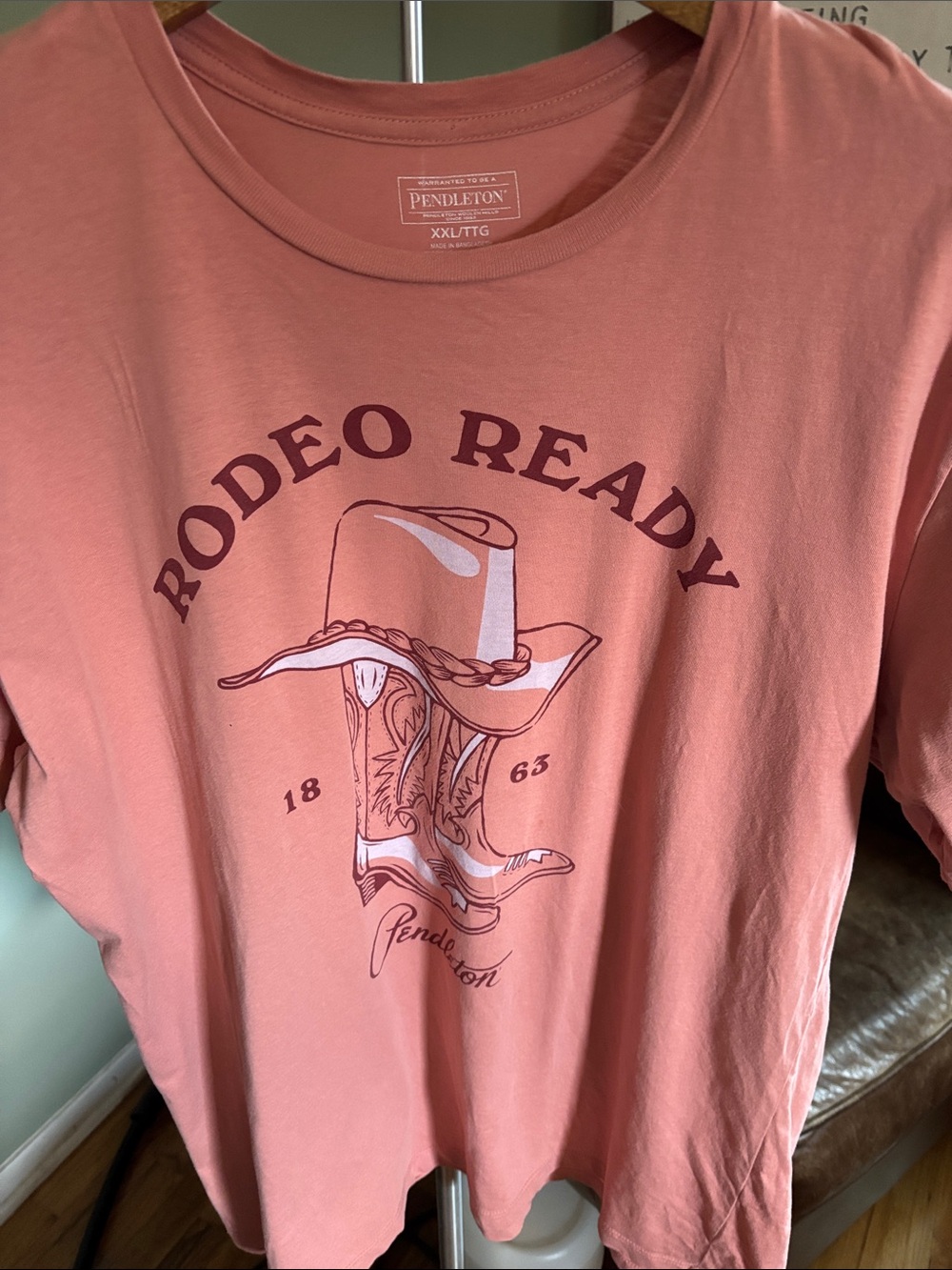 SundancexPendleton Coral Pink 'Rodeo Ready' Short Sleeve Tee